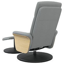 Acheter vidaXL Fauteuil inclinable avec repose-pied gris clair tissu