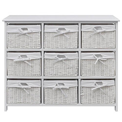 vidaXL Armoire de rangement Blanc