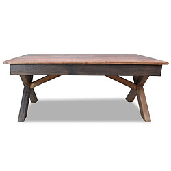 vidaXL Table basse bois de récupération mélangé 110x60x45 cm