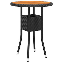 Avis Maison Chic Mobilier à dîner 3 pcs de jardin - Ensemble table et chaises d'extérieur - Salon/Mobilier de jardin classique Résine tressée Noir -MN65442