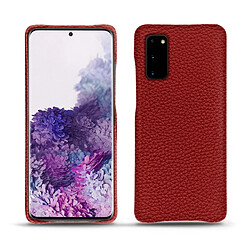 Coque cuir Samsung Galaxy S20 - Coque arrière - Tomate ( Pantone #a61715 ) - NOREVE