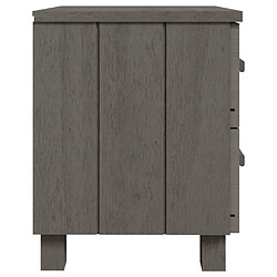 Avis vidaXL Table de chevet HAMAR Gris clair 40x35x44,5 cm Bois pin massif