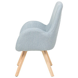 Beliani Fauteuil BJARN Tissu Bleu clair pas cher