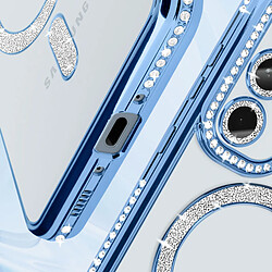 Acheter Avizar Coque Diamant pour Samsung Galaxy A35 MagSafe Contour Strass Bleu Clair