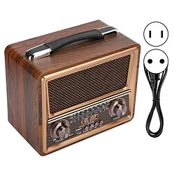 Universal Radio 3 bandes Radio réglable FM/AM/SW Haut-parleur Bluetooth portable en bois Radio rechargeable 110/220V |