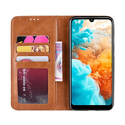 Wewoo Housse Coque Boucle magnétique rétro Crazy Horse Texture en cuir à rabat horizontal pour Huawei Y6 Pro 2019avec support et fentes cartes et cadre photo marron pas cher