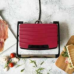 Avis Livoo Grill Viande Panini ROUGE Bac récupérateur de graisse Plaque anti-adhesive 750W Haute qualité Charnière ajustable