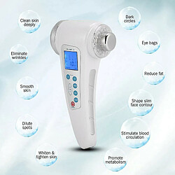 Acheter Chrono Instrument Nettoyage Facial, Dispositif Anti-Vieillissement Massage à Haute FréQuence Massage éLectronique Nettoyage de Pore Ultrasonique Beaute Photon,Blanc