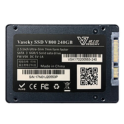 Acheter Wewoo Vaseky V800 240GB 2,5 pouces SATA3 6GB / s Ultra-Slim 7mm Solid State Drive SSD Disque Dur pour Ordinateur de Bureau, Ordinateur Portable