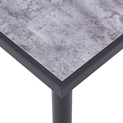 Acheter Maison Chic Table à manger | Table de salle à manger Noir et gris béton 120x60x75 cm MDF -GKD45714