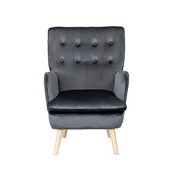 Vivaldi Fauteuil SANTOS Gris Velours