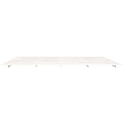 Maison Chic Lit adulte - Lit simple Cadre de lit,Structure du lit Contemporain blanc 160x200 cm bois de pin massif -MN55838 pas cher