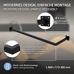 Avis ML-Design Lot de 2x tringle à vêtements support noir montage mural porte-manteau 90x30 cm