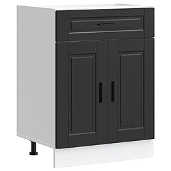 vidaXL Armoire de cuisine Porto noir bois d'ingénierie