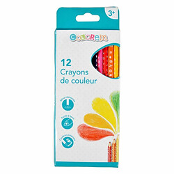 Paris Prix Lot de 12 Crayons de Couleurs Intenses Multicolore