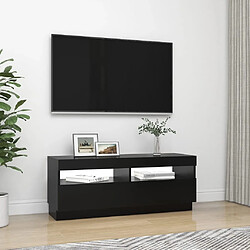 Acheter vidaXL Meuble TV avec lumières LED noir 100x35x40 cm