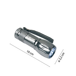 VELAMP Lampe torche compacte en aluminium 9 LED + housse incluse