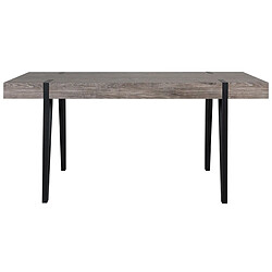 Acheter Beliani Table 180 x 90 cm bois foncé et noir ADENA