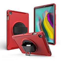 Wewoo Housse Coque Pour Galaxy Tab S5e 10.5 2019 T720 rotation à 360 degrés PC + étui de protection en silicone avec support et dragonne rouge