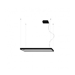 Luminaire Center Plafonnier LED intégré Tuula Integrated Aluminium Noir 1 ampoule 150cm