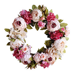 Acheter Guirlande De Fleurs Artificielles Pour La Maison Porte D'entrée Décoration De Fête De Mariage Rose