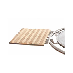 Support Brasero Le Churrasco Inox avec Planche à Découper Bambou - Plancha Tonio