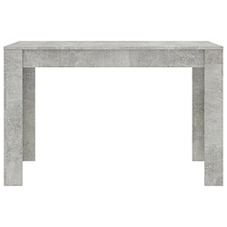 Avis vidaXL Table à manger Gris béton 120x60x76 cm Bois d'ingénierie