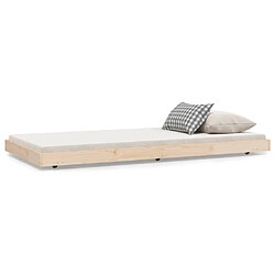 vidaXL Cadre de lit sans matelas 90x190 cm bois de pin massif