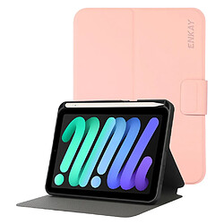 Etui en PU + TPU ENKAY fermoir magnétique, fonction d'éveil/veille automatique avec support rose pour votre iPad mini (2021)