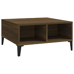 vidaXL Table basse chêne marron 60x60x30 cm bois d'ingénierie