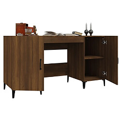 Maison Chic Bureau,Table de travail,bureau de travail pour chambre Chêne marron 140x50x75 cm Bois d'ingénierie -GKD88626 pas cher