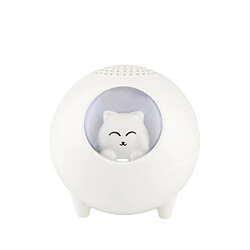 General Mini haut-parleur Bluetooth sans fil portable mignon avec microphone intégré, plage de connexion de 10 m, petits haut-parleurs mignons prenant en charge la carte TF, pour enfants gar?ons filles adolescents (blanc)