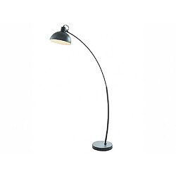 Vente-Unique Lampadaire arc style industriel en fer - H. 177 cm - Noir - LOPAZ pas cher