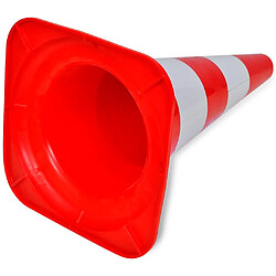 Acheter vidaXL Cône de signalisation réfléchissant 10 pcs 50 cm Rouge et blanc