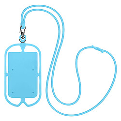 Avizar Coque Cordon Universelle pour Smartphone avec Porte-carte NeckPouch Bleu Clair