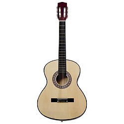 vidaXL Guitare classique pour débutants 4/4 39" Tilleul