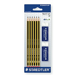 Staedtler 120 RBK6D Pack de 6 Crayons graphite HB + 2 Gommes