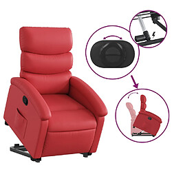 Acheter vidaXL Fauteuil inclinable Rouge Similicuir