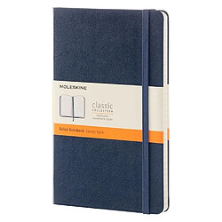 Carnet Moleskine rigide 13 x 21 cm ivoire ligné 240 pages - bleu nuit