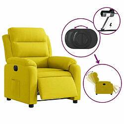 Maison Chic Fauteuil Relax pour salon, Fauteuil inclinable électrique jaune velours -GKD53438 pas cher