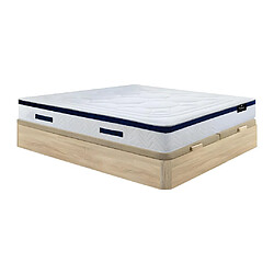 Vente-Unique Ensemble 180 x 200 cm sommier coffre naturel clair + matelas ressorts ensachés ép.30cm - MARQUIS de PALACIO