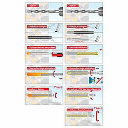 Avis TOX tige filetée en acier galvanisé M12 x 160, 10 pièces, 070101191