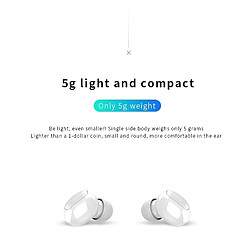 Wewoo Mini écouteur stéréo Bluetooth V5.0 avec réduction de bruit portable boîtier chargement à rotation 360 degrés (blanc) pas cher