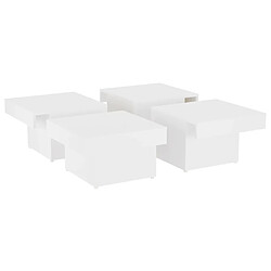 Acheter Maison Chic Table basse,Table Console Table d'appoint, Table pour salon Blanc 90x90x28 cm Aggloméré -MN60763