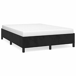 Maison Chic Lit adulte - Lit simple Cadre de lit,Structure du lit Contemporain Noir 140x190 cm Velours -MN38420