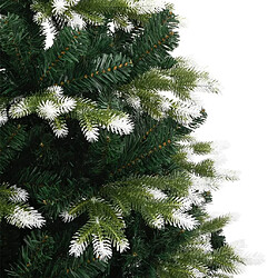 Avis vidaXL Sapin de Noël artificiel à charnières avec neige floquée 210 cm