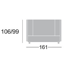 Acheter Inside 75 Lit coffre RAFIA couchage 140x200 cm Maracaibo gris