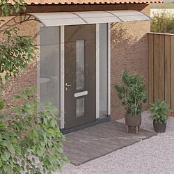 Maison Chic Store banne | Auvent de porte | Marquise Brise-soleil Gris 300x75 cm Polycarbonate -GKD41268