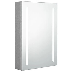 Helloshop26 Armoire de salle de bain à miroir led 50 x 13 x 70 cm gris 02_0006604