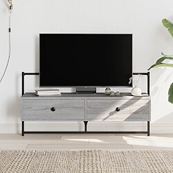 Maison Chic Meuble TV scandinave mural Banc TV suspendu pour salon - sonoma gris 100,5x30x51 cm bois d'ingénierie -MN25540